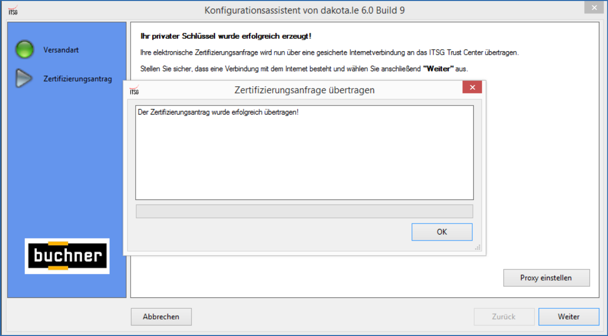 Meldung Übertragung