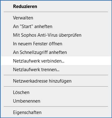 Netzwerklaufwerk verbinden