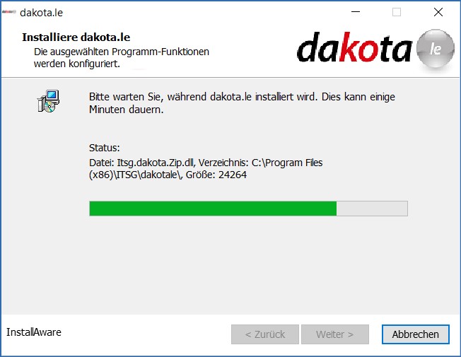 Installationsfortschritt