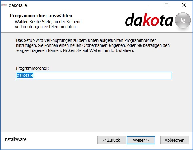 dakota programmordner