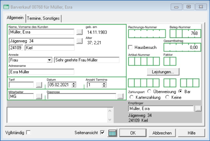 Fenster Neuer Barverkauf Patient
