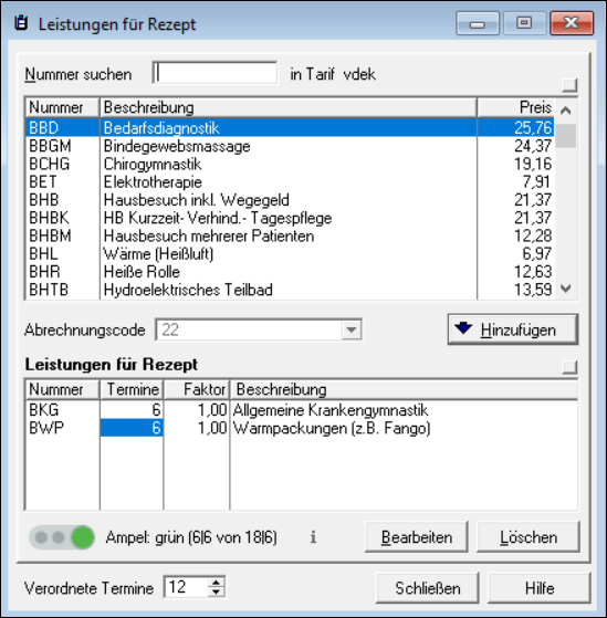 Blankovo Leistungsauswahl