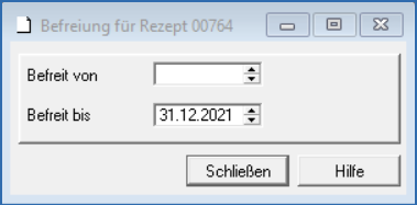 Fenster Gebührenbefreiung