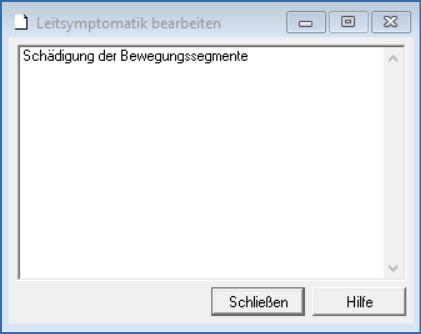 Textfenster Leitsymptomatik