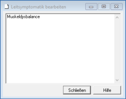 Textfeld Leitsymptomatik
