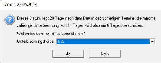 Unterbrechungskürzel