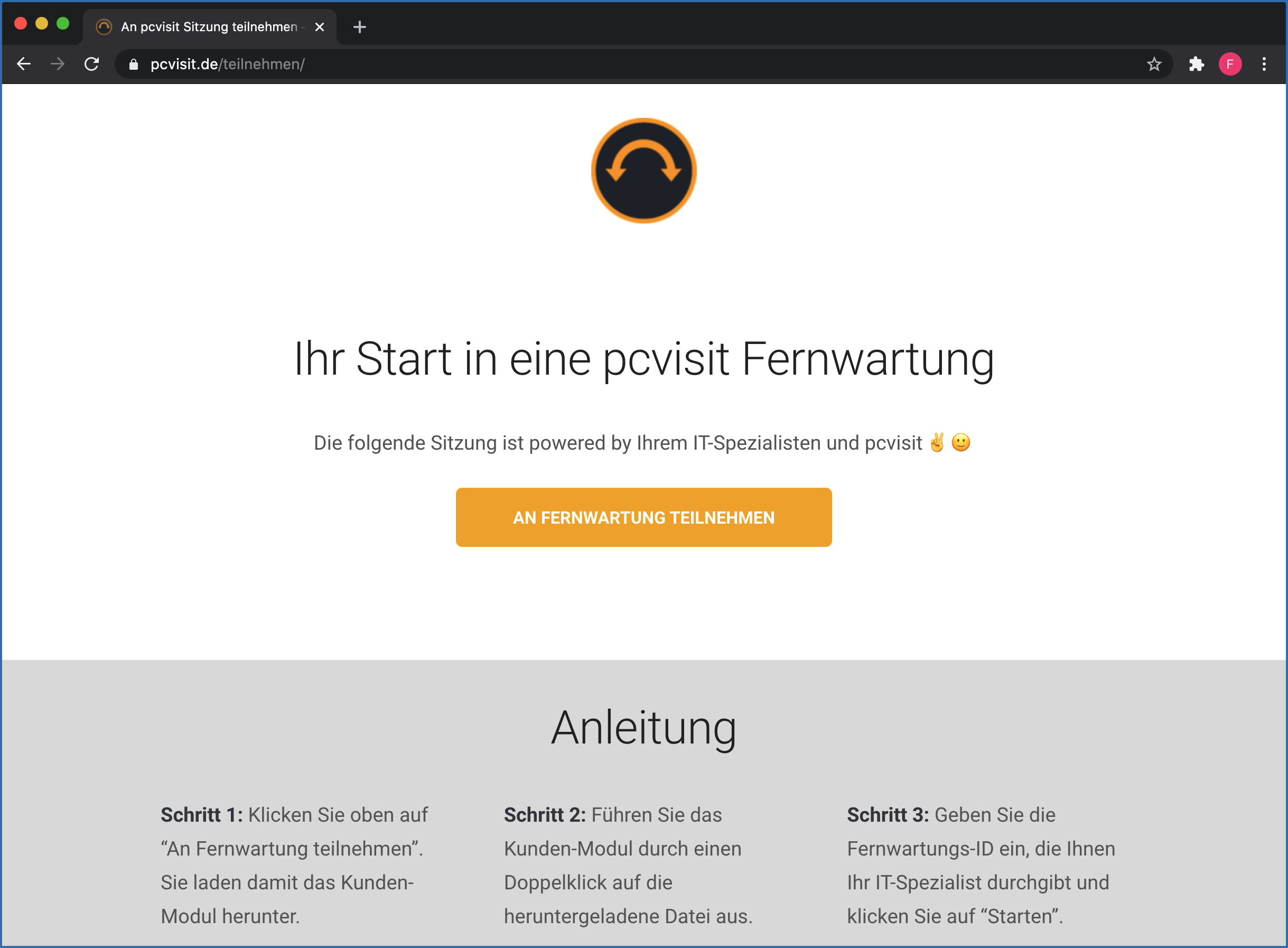 An Fernwartung teilnehmen
