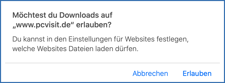 Downloads erlauben