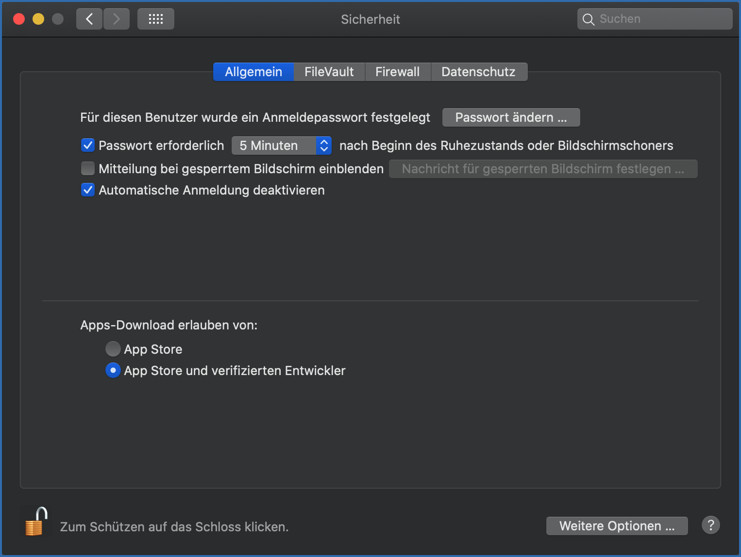 Verifizierte Entwickler erlauben