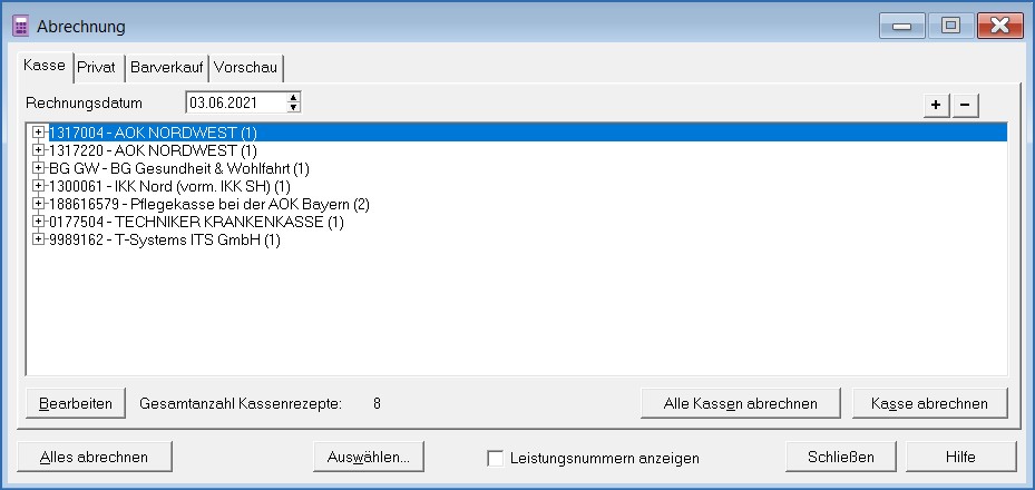 Abrechnung Abrechnung