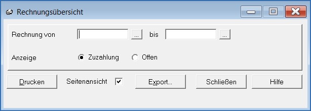 Rechnungsübersicht drucken