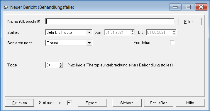 Bericht Behandlungsfälle
