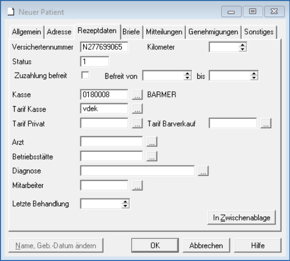 Register Rezeptdaten