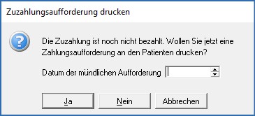 Zahlungsaufforderung