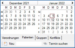 Termin suchen Aufgabenbereich