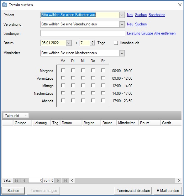 Termin suchen