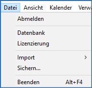 Menü Datei