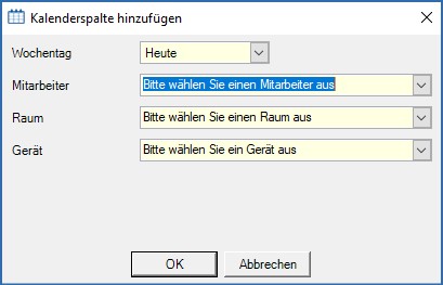 Kalenderspalte hinzufügen