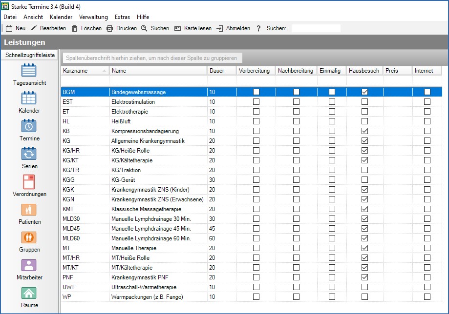 Übersicht Leistungen