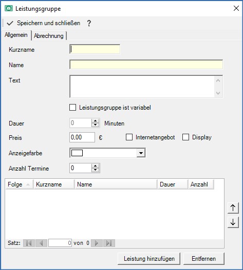 Neue Leistungsgruppe