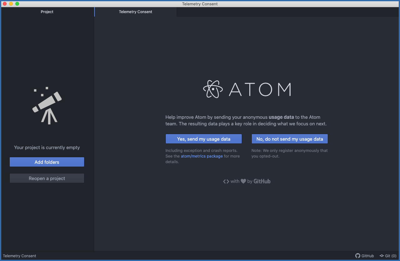 Atom telemetry