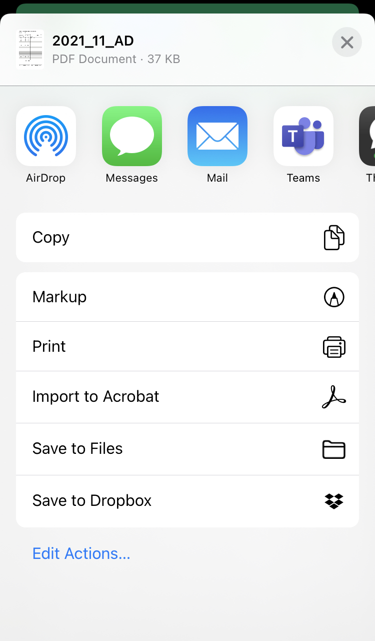 Screenshot App Stundenzettel drucken Druck-Schaltfläche