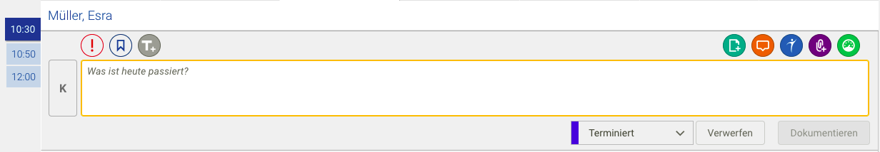 Screenshot Frontoffice Dokumentation Übersicht
