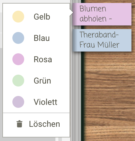 Screenshot Frontoffice Haftnotiz Allgemein löschen