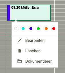 Screenshot Frontoffice Termine bearbeiten