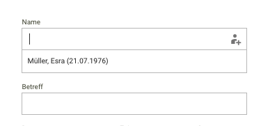 Screenshot Frontoffice Termine Gruppentermin unausgefüllt