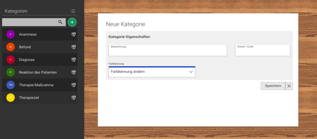 Screenshot Menü Dokumentation Kategorie anlegen