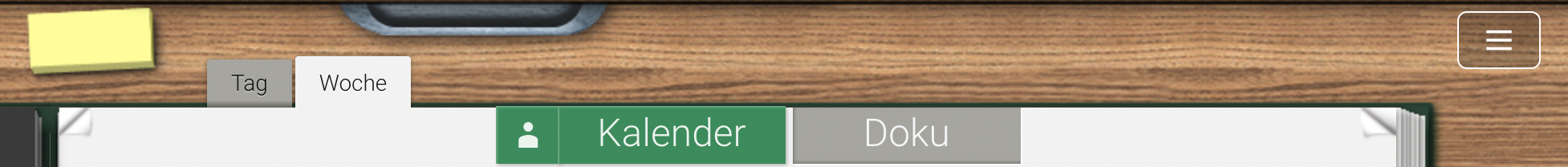 Screenshot Menü Button